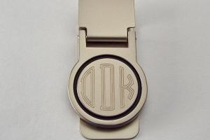 Engraved Money Clip Custom Engraved Personalized Round Hinged Money Clip Matte Finish -Hand Engraved