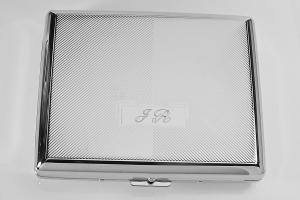 Custom Engraved Cigarette Case Personalized Double Sided 100s Textured Design Case -Hand Engraved