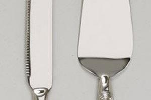 Wedding Cake Server Set Custom Engraved Personalized Serving Set in Westwood Design - Hand Engraved