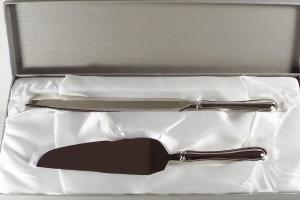 Wedding Cake Server Set Custom Engraved Personalized Serving Set in Westwood Design - Hand Engraved