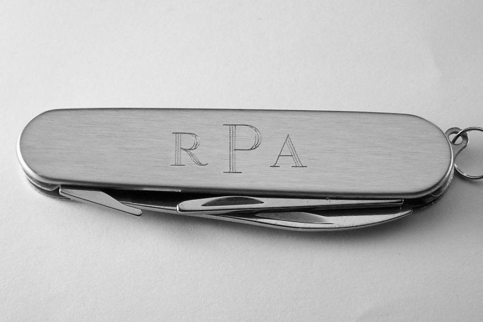 Pocket Knife and Golf Tools Custom Engraved Personalized Stainless Steel Multi Function Golf Tool - Hand Engraved