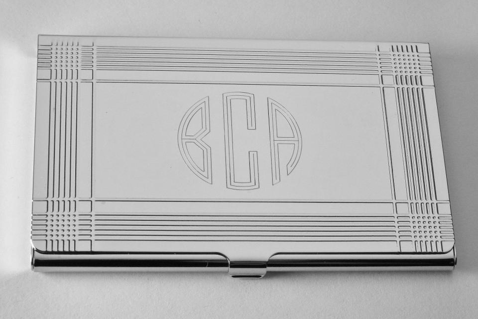 Business Card Case Custom Engraved Personalized Card Case -Hand Engraved