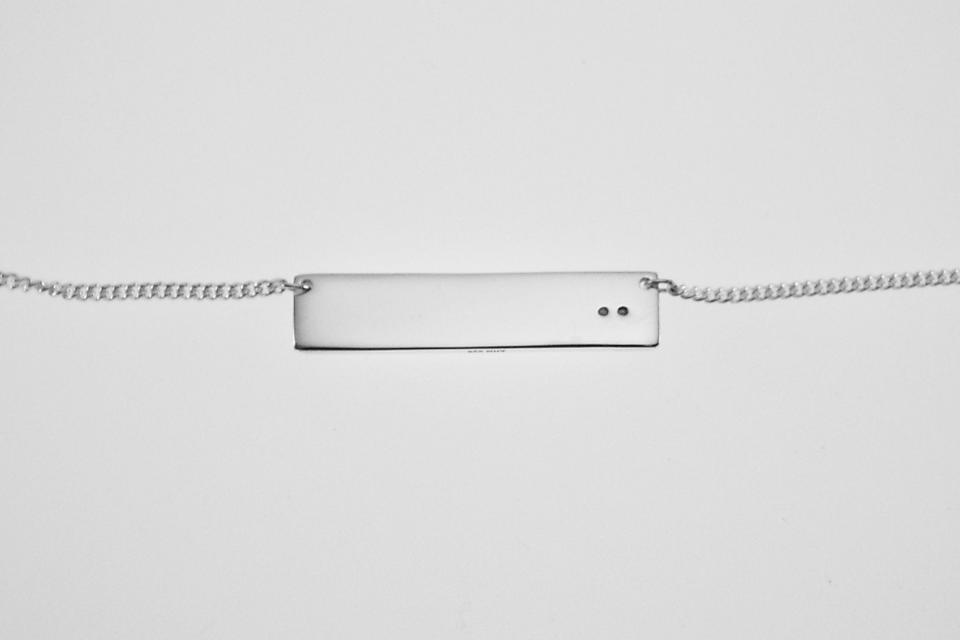 Personalized Heavy Bar Name Necklace Custom Engraved Sterling Silver with Gold Plated Heart Accent - Hand Engraved